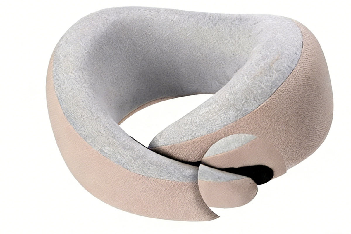 Travel Memory Foam Neck Pillow with Storage Box Eye Mask Earplugs