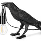 USB Crow Lamp Gothic Lamp Halloween Decor for Bedside Bedroom