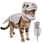 Pet Dinosaur Skeleton Costume Funny Outfit for Cat Small Dog Puppy