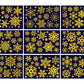 Christmas Window Clings Snowflakes Static Stickers Gold Silver for Holiday Decorations