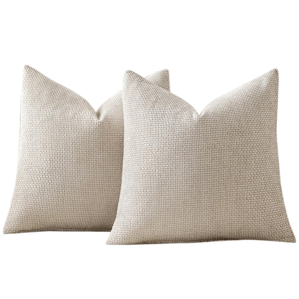 2 Pack Chenille Knit Throw Pillow Covers for Couch Bed