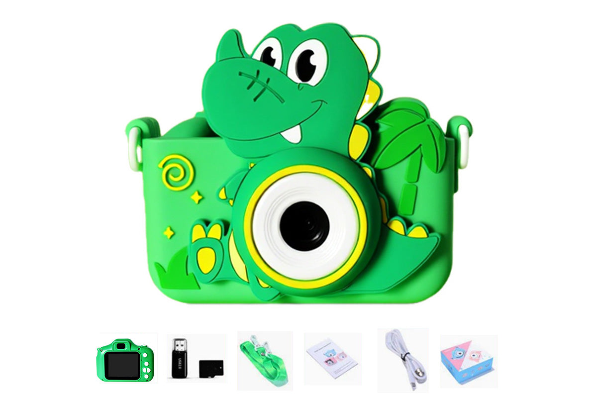 Dinosaur Digital Camera with Dual Lens HD Video and 32GB Memory Card