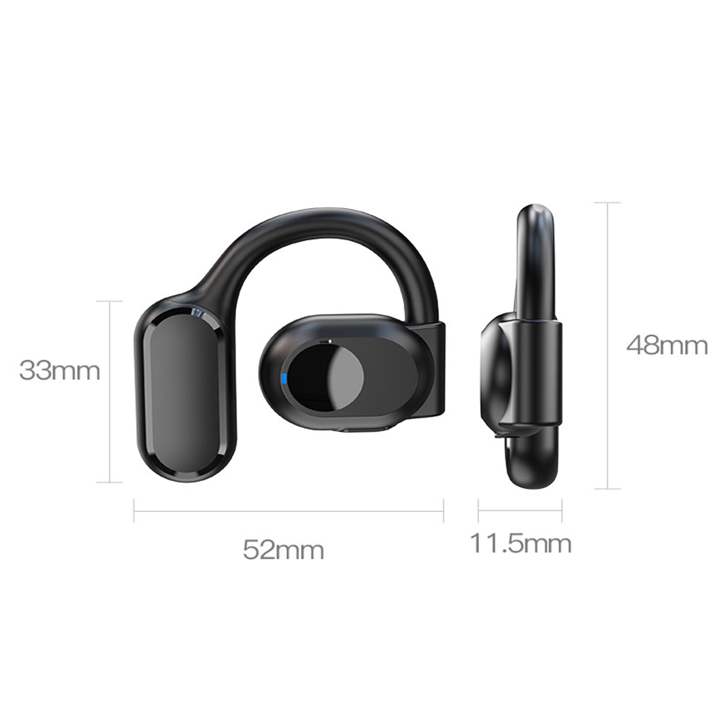 BY99 Wireless Single Over-Ear Bluetooth 5.3 Touch Control Earbuds