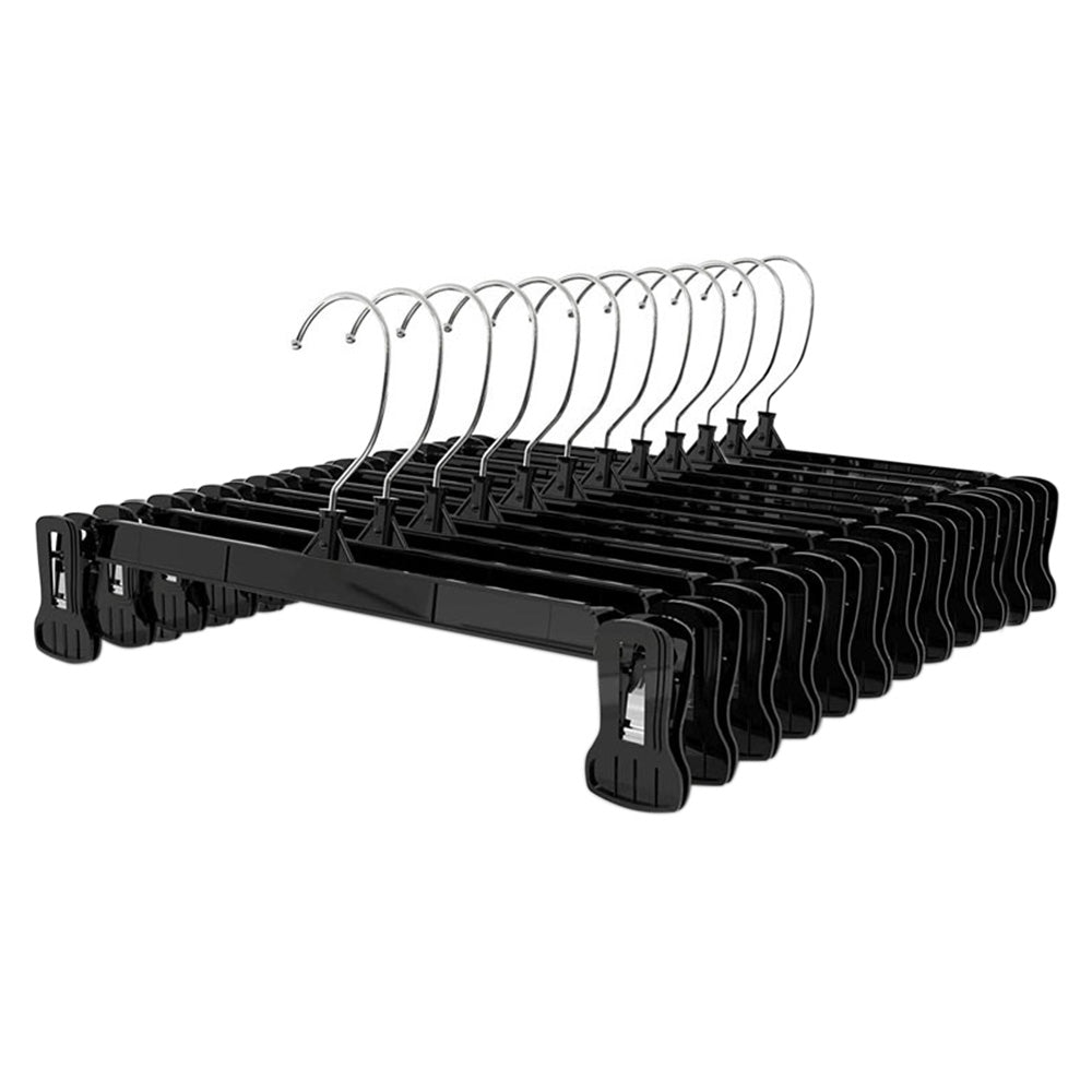 12 PCS 360 Degree Rotating Clothes Hangers with Adjustable Clips for Pants Skirts