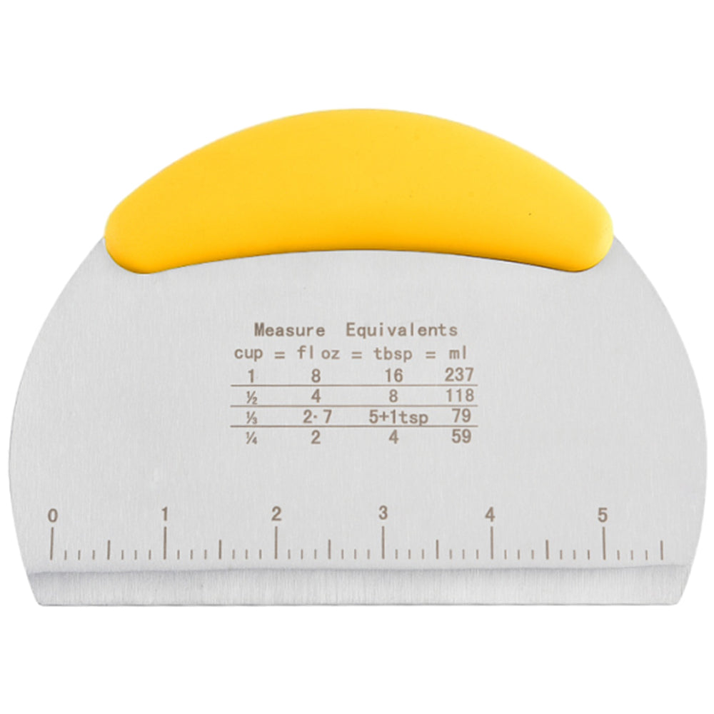 16x11.8cm Stainless Steel Dough Scraper with Measuring Scale