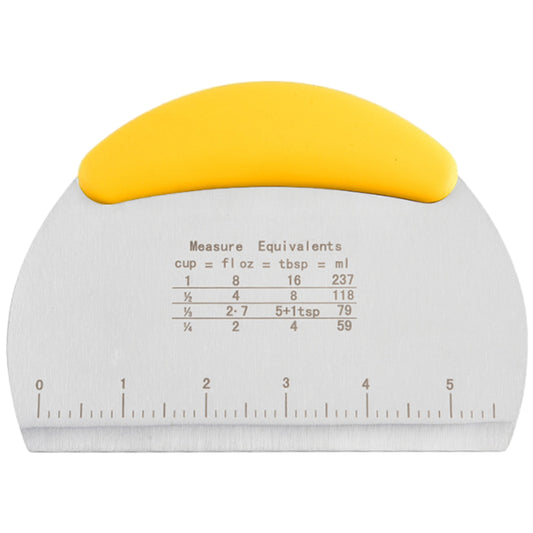 16x11.8cm Stainless Steel Dough Scraper with Measuring Scale