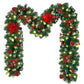 2.7M Christmas Garland Artificial Rattan Decoration With 50 LED Lights For Home Outdoor