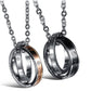 Eternal Love Interlocking Ring Couples Pendant Necklace His and Hers