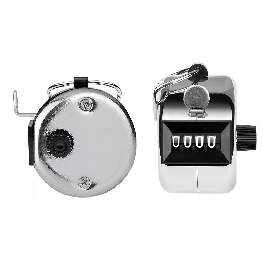 2Pcs 4-Digit Number Clicker Golf Hand Tally Counter