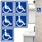 5 Pack Handicap Parking Sign Disabled Decal Sticker for Vehicle Window Car Van