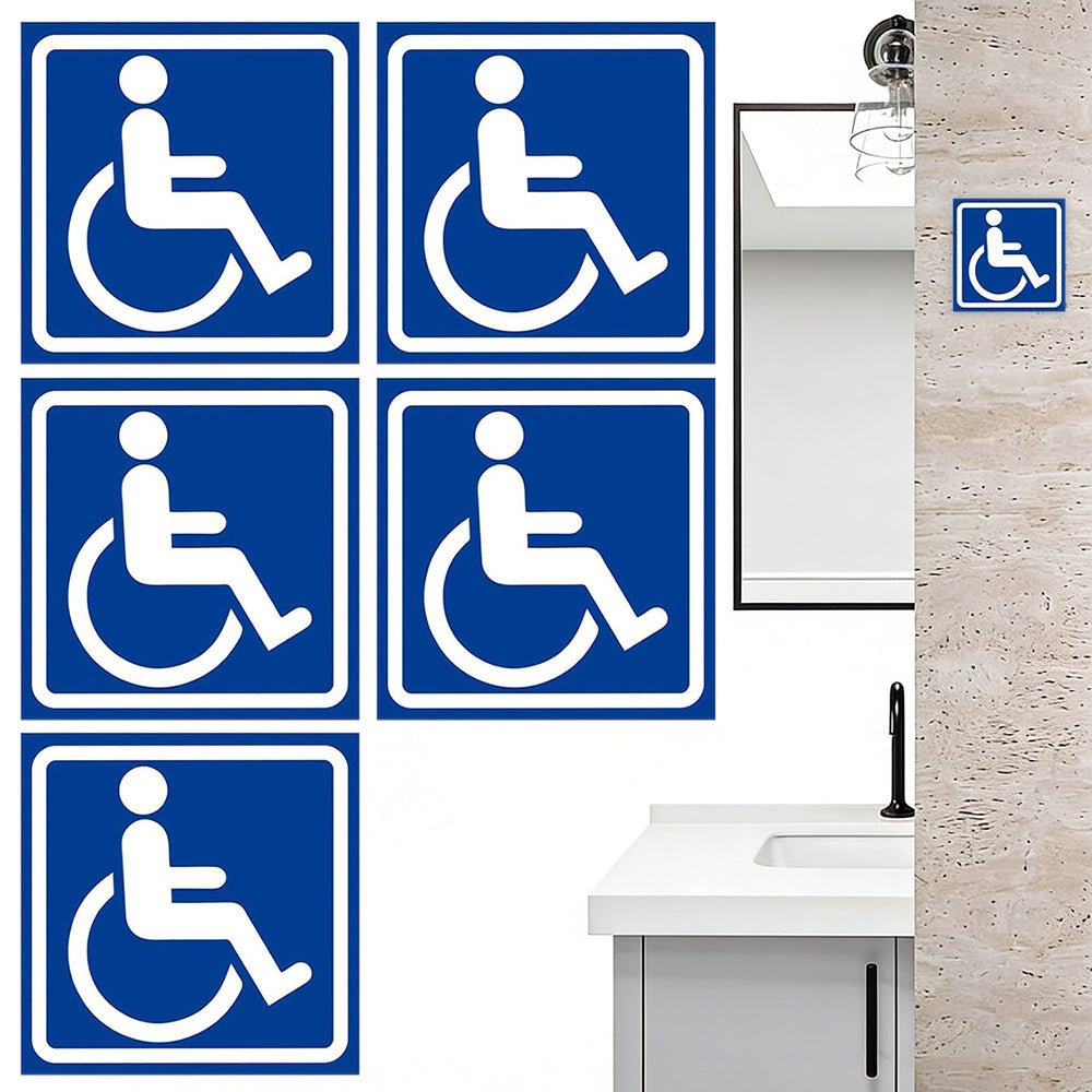 5 Pack Handicap Parking Sign Disabled Decal Sticker for Vehicle Window Car Van