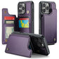 Wallet Case for iPhone 16 Pro Max iPhone16Pro Max 16Pro with Card Holder and RFID Blocking-Purple