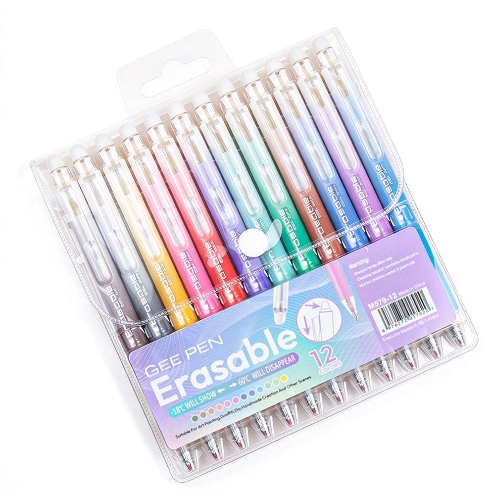 Colorful Click-Erasable Gel Pen Set for Students School and Office