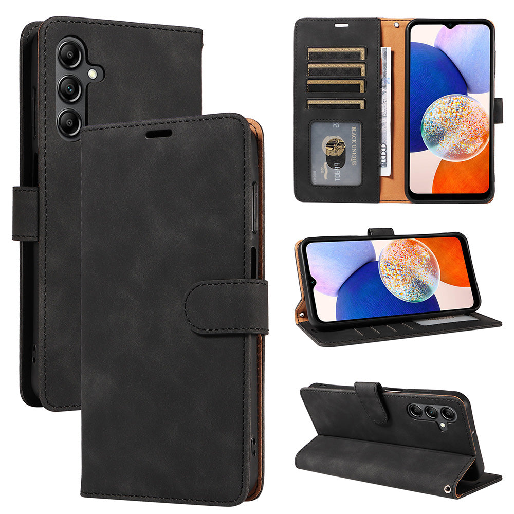 RFID Protective Flip Wallet Case Compatible with Samsung A17 A37 and A57-Black