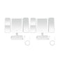 2Pcs Tri-Fold Standing LED Makeup Mirror with 2X 3X Magnification