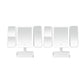 2Pcs Tri-Fold Standing LED Makeup Mirror with 2X 3X Magnification