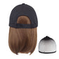 Adjustable Wig Hat Baseball Cap Short Hair Fashion Women Hat Sun Visor Cap