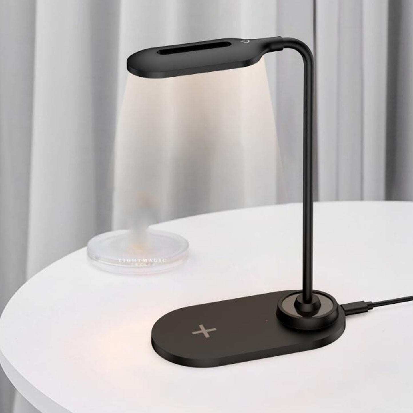 Multi-functional Adjustable LED Desk Lamp with Wireless Charger Touch Control 3 Brightness for Office