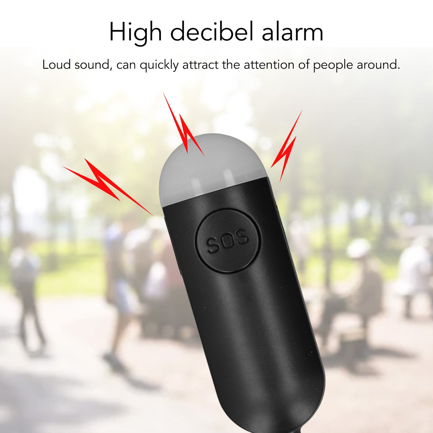 Personal Security Alarm Portable USB Rechargeable LED Light Versatile Self-Defense Keychain