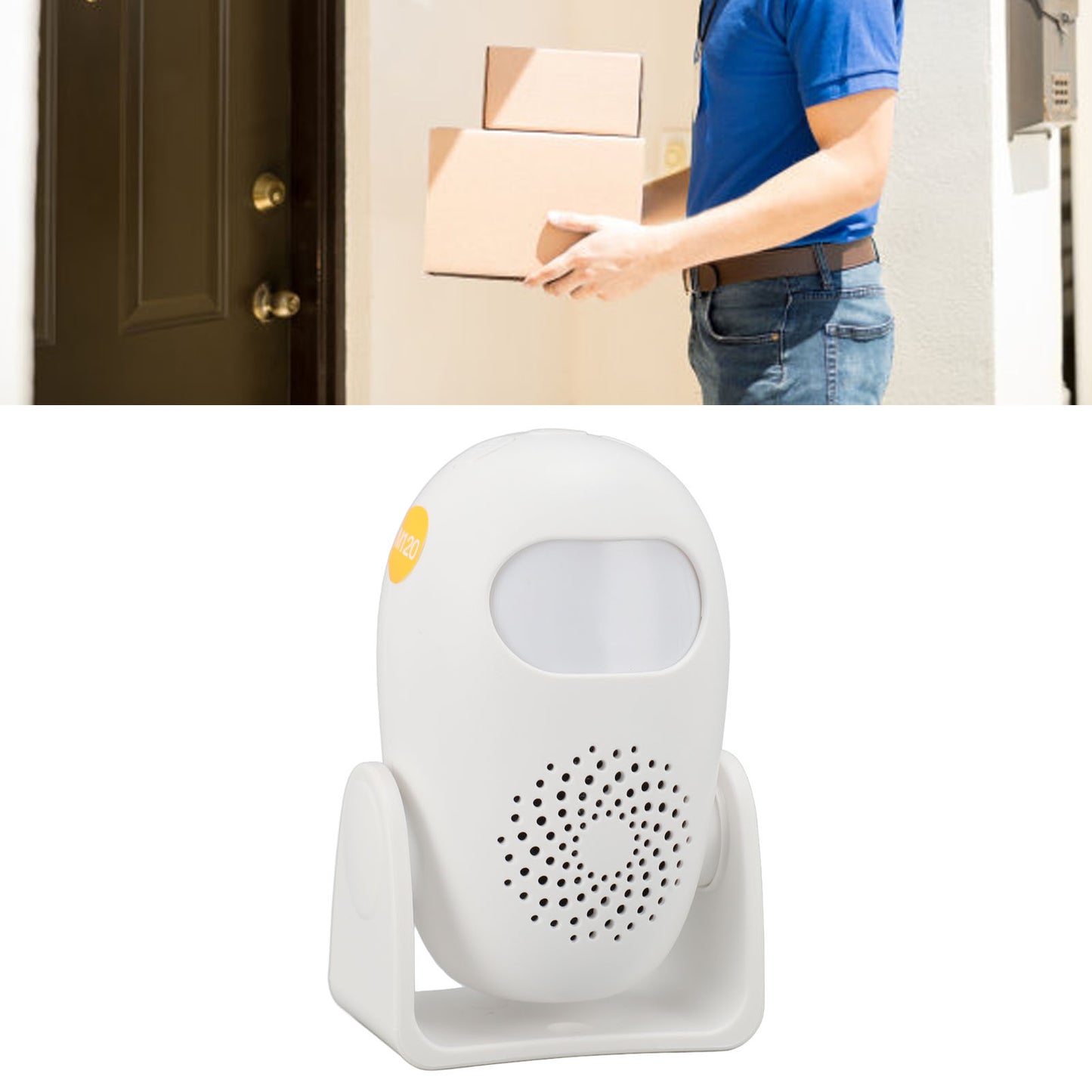Motion Sensor Doorbell Smart Welcome Infrared Sensor Doorbell with Remote Control for Home Shop Office