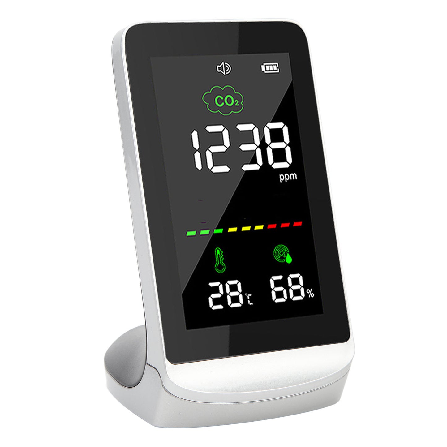 Air Quality Monitor LCD Screen Real Time Monitoring Portable Indoor Temperature and Humidity Tester