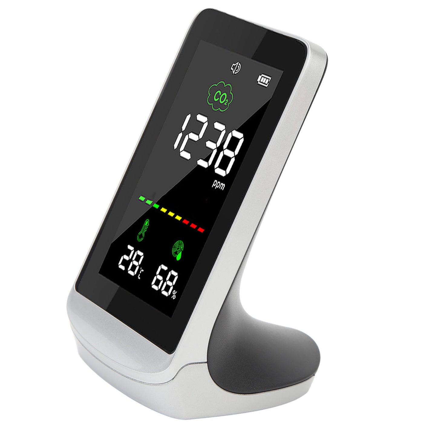 Air Quality Monitor LCD Screen Real Time Monitoring Portable Indoor Temperature and Humidity Tester