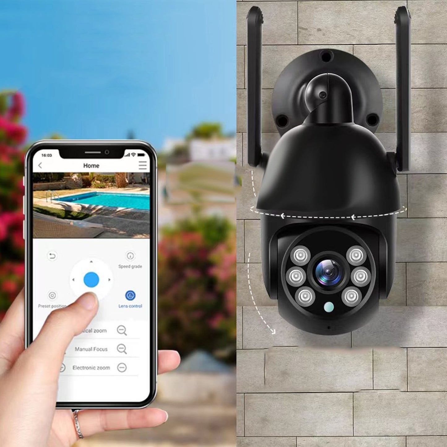 Home Outdoor USB Interface Wireless Night Vision Security Camera 2MP HD Two Way Voice For Tuya APP