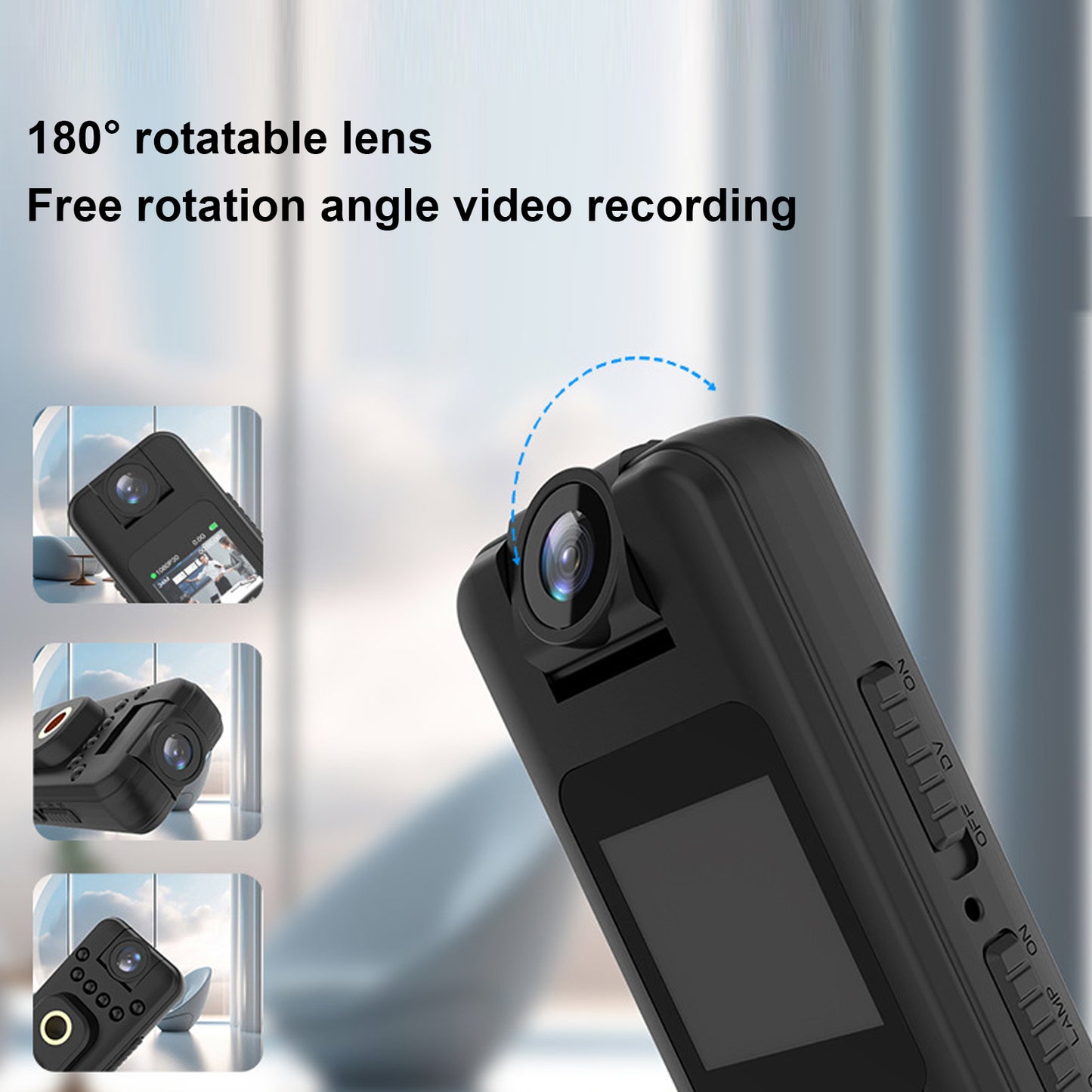1080P Night Vision Wide Angle Clip-on Camera Recording Device for Outdoor Riding Meeting