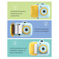 Thermal Instant Print Camera 2.7K 42MP 2.4in HD IPS Screen HD with 4 Rolls Print Paper