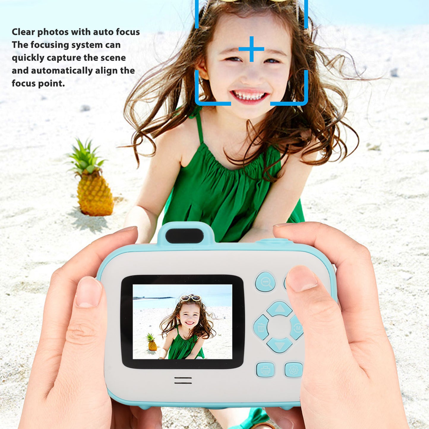 Thermal Instant Print Camera 2.7K 42MP 2.4in HD IPS Screen HD with 4 Rolls Print Paper