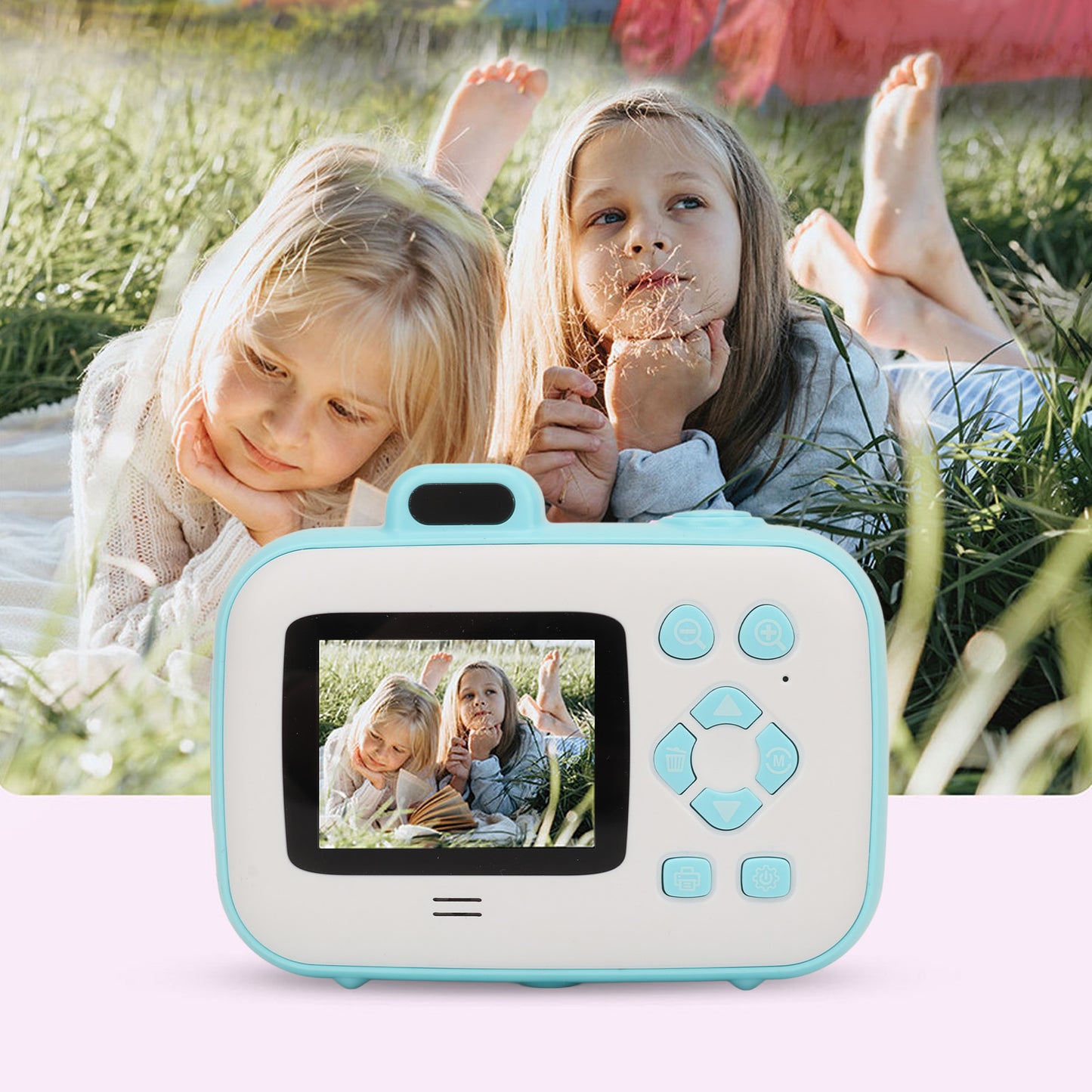Thermal Instant Print Camera 2.7K 42MP 2.4in HD IPS Screen HD with 4 Rolls Print Paper