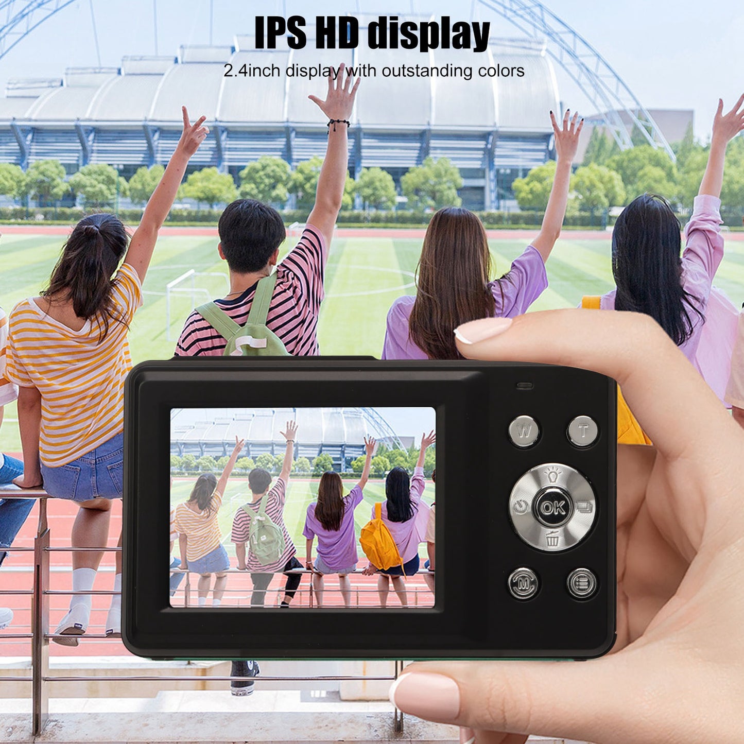 44MP 1080P HD Digital Camera 16X Zoom Auto Focus 2.5 Inch IPS Display Anti Shake