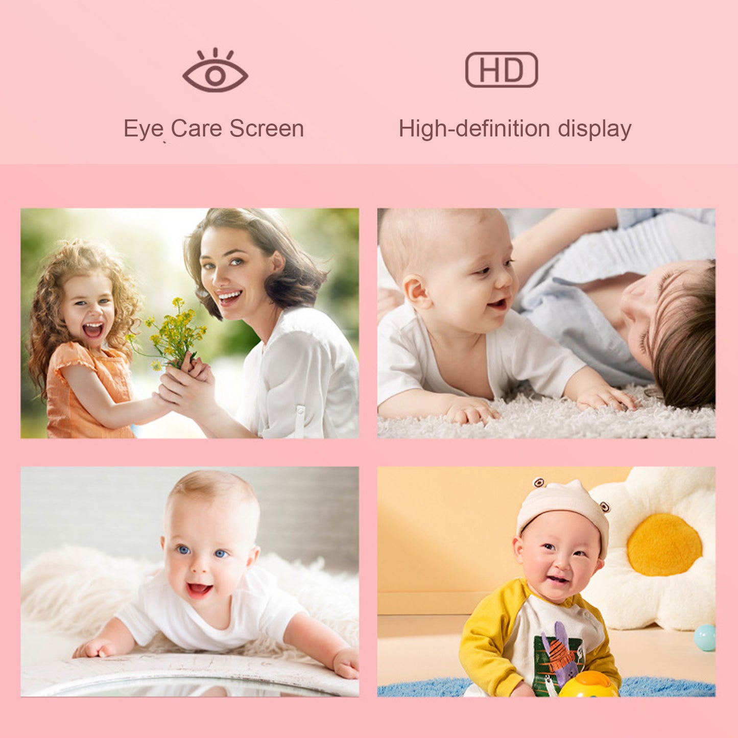 Kids Digital Camera Dual Lens 1080P 40MP 8X Digital Zoom IPS Video Camera with 32G Memory Card