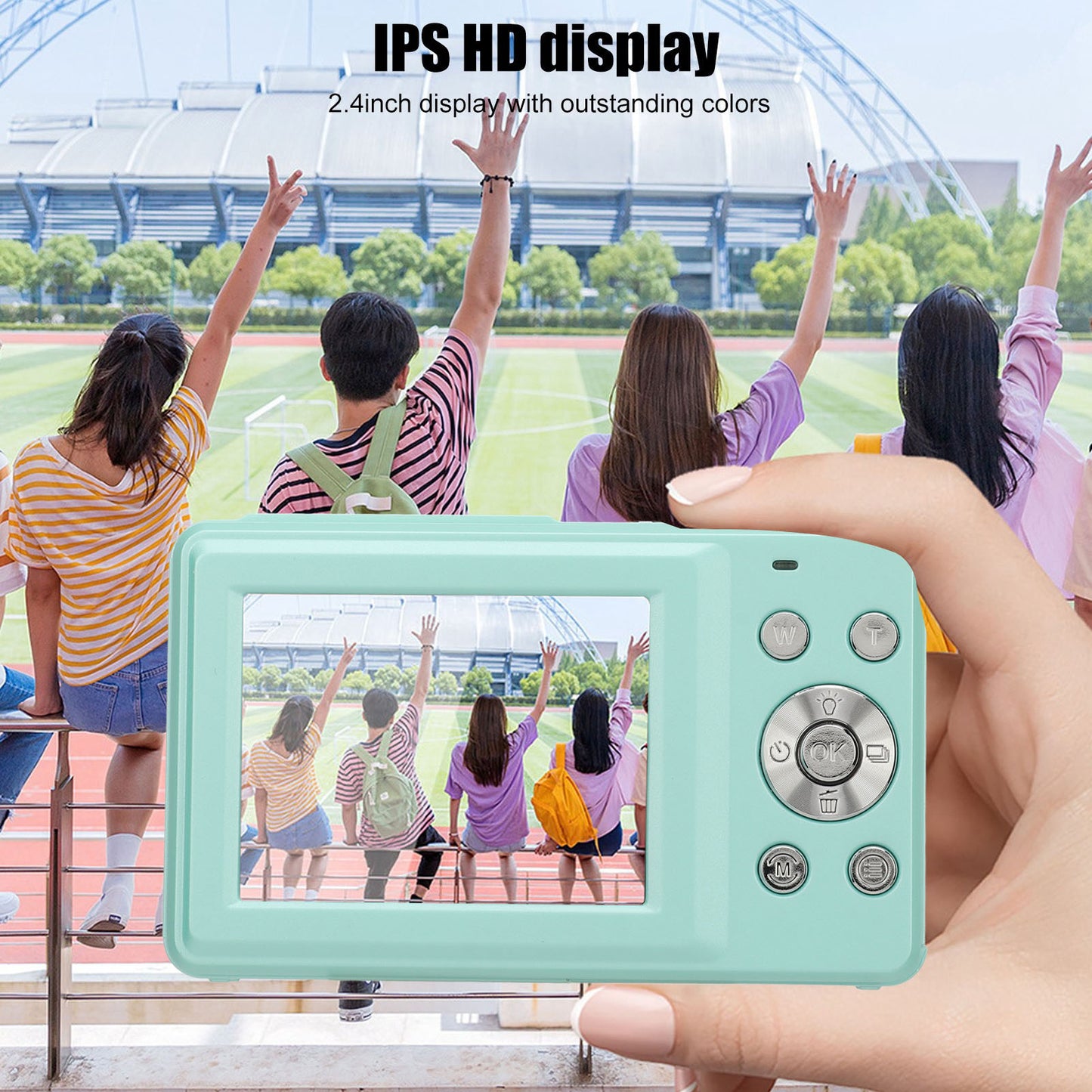 44MP 1080P HD Digital Camera 16X Zoom Auto Focus 2.5 Inch IPS Display Anti Shake