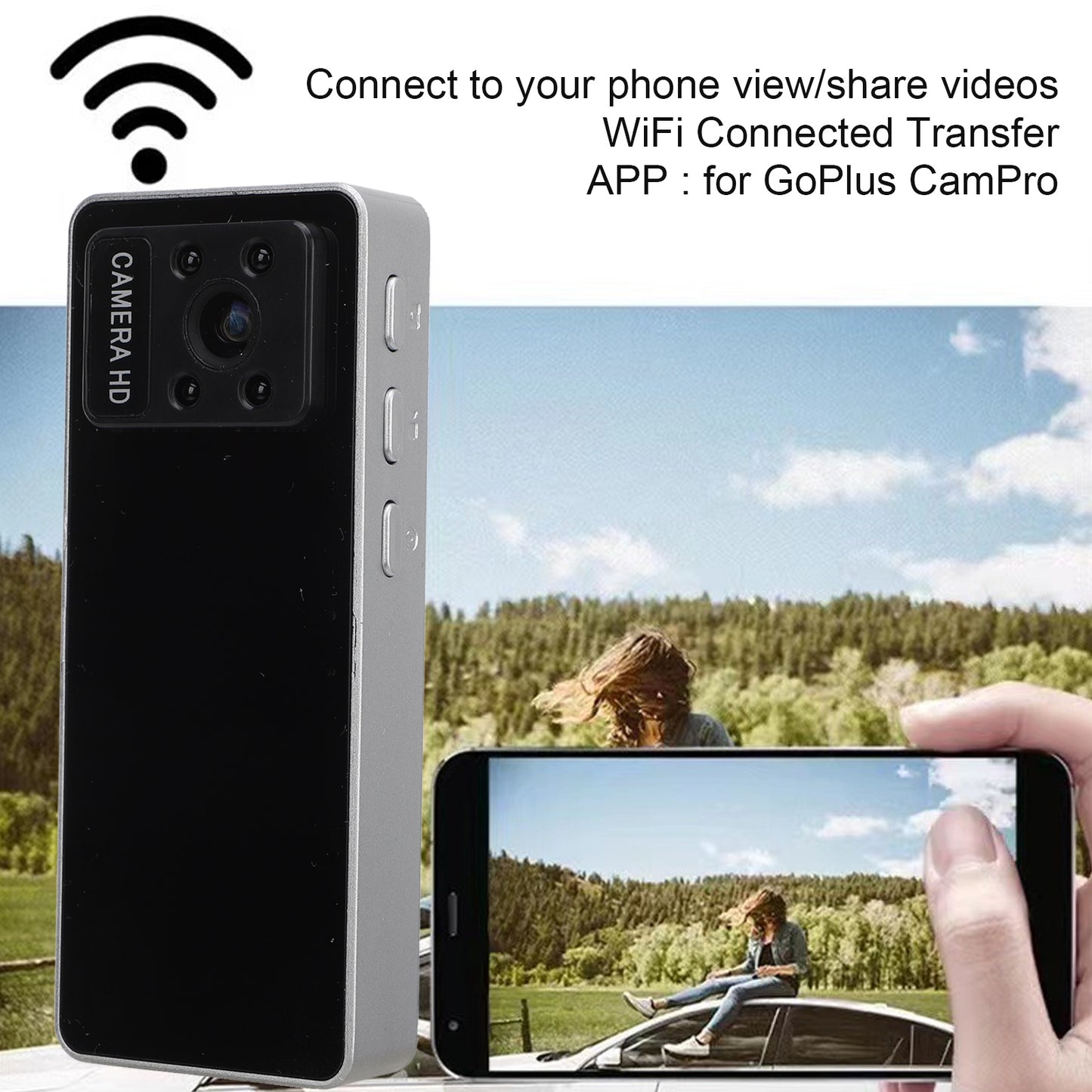 1080P Night Vision Loop Recording Wearable Pocket Video Recording Camera with Back Clip
