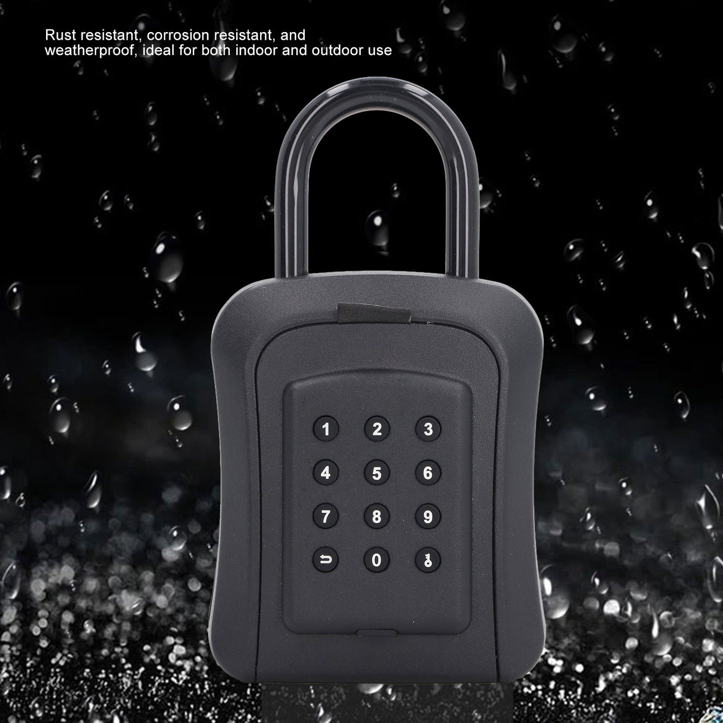 Waterproof Key Lock Box Six Digit Password Wall Mounted Combination Keyboard Storage Box