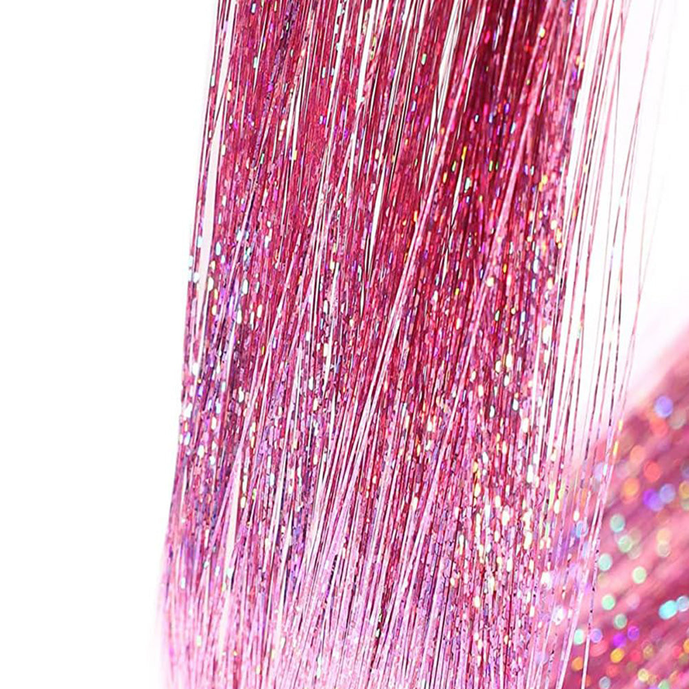 12-Piece Hair Tinsel Clip Kit for Sparkling Hair Extensions