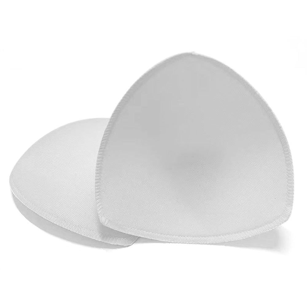 4 Pairs Triangle Replacement Foam Bra Pad Inserts for Sports Bras-White