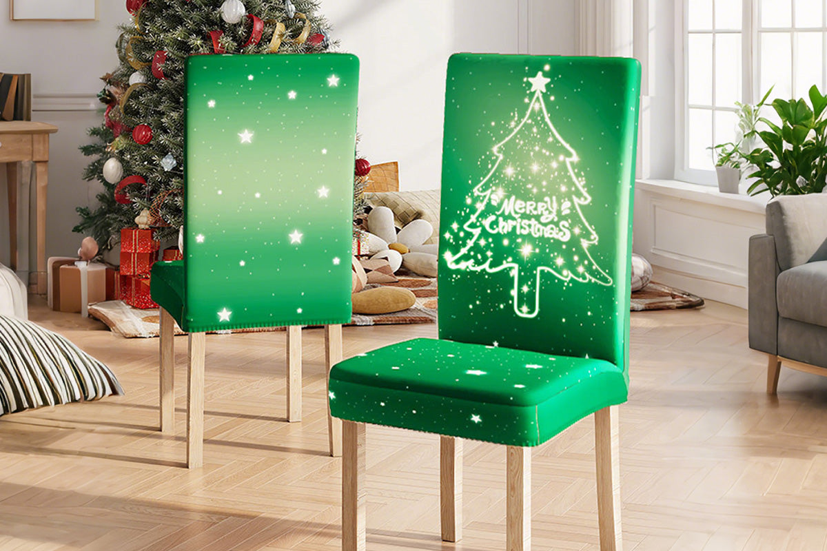Christmas Chair Cover Slipcover for Dining Chairs for Christmas Parties and Holiday Decor