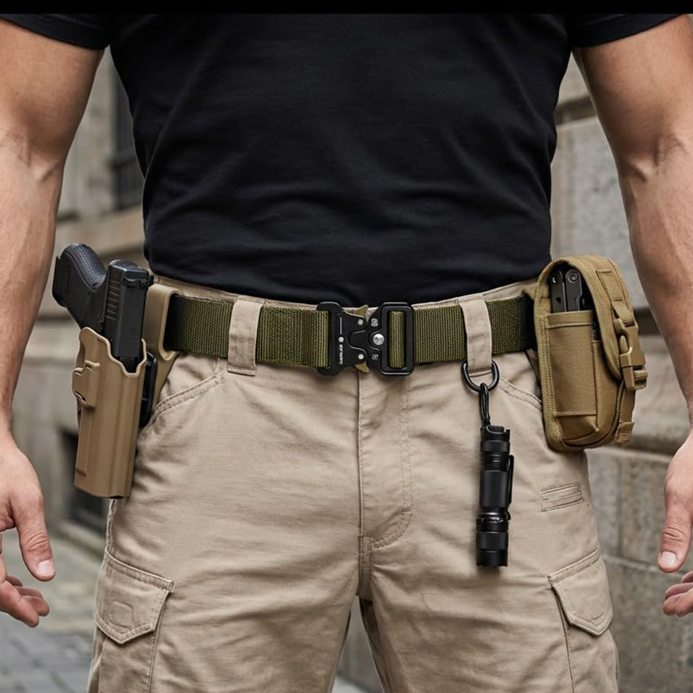 Nylon Tactical Belt Quick-Release for Outdoor Work Daily