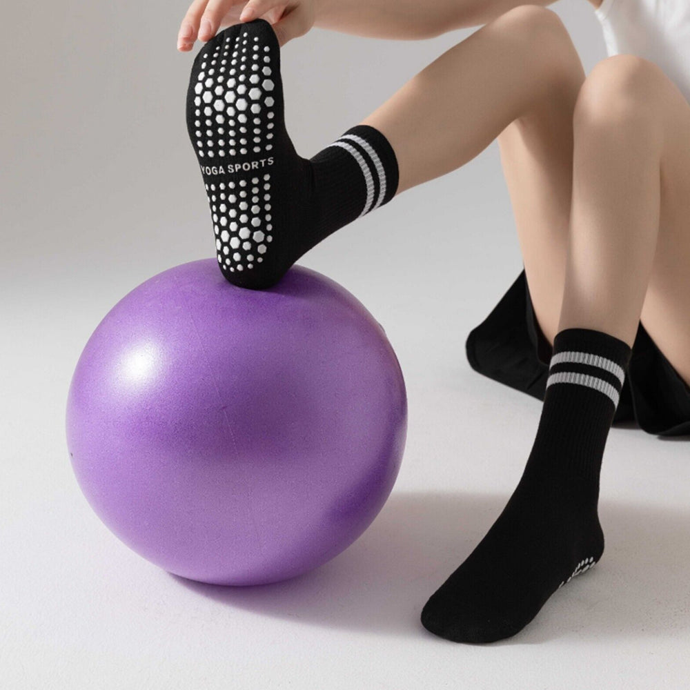 3 Pairs Non-Slip Yoga Cushioned Socks