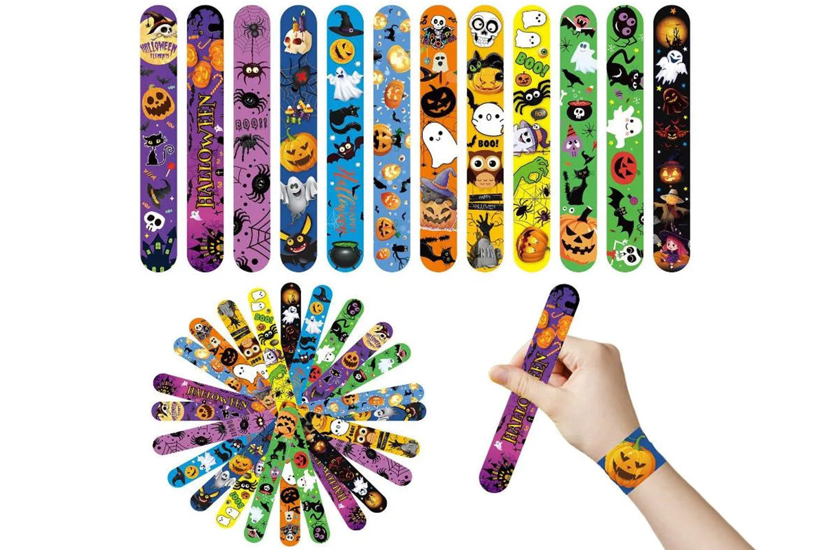 100Pcs Slap Bracelets Party Bracelet Gifts Birthday Decorations for School Holiday