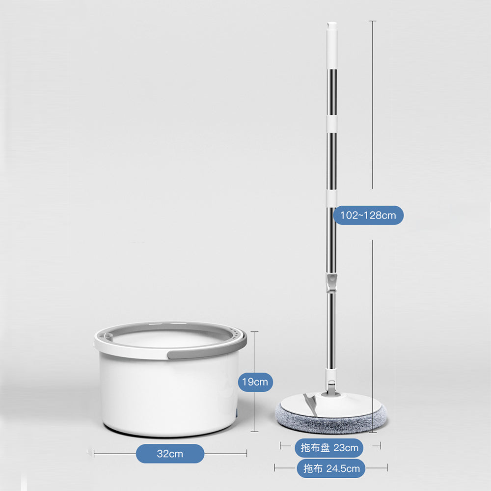 360 Degree Rotatable Mop Bucket Kit with 4 Mop Towels