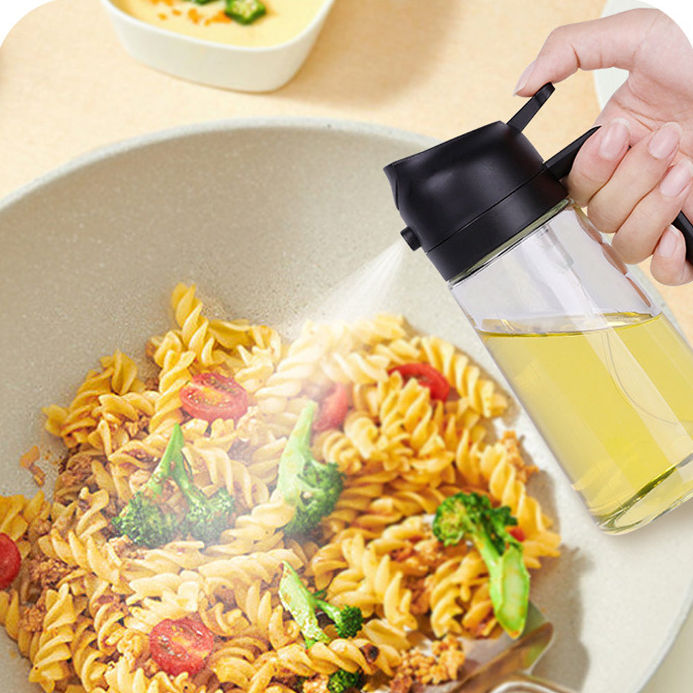 2-in-1 470ML Olive Oil Dispenser and Oil Sprayer