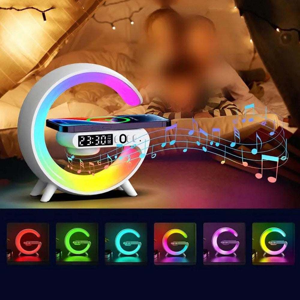 3 in 1 Night Light Bluetooth Speaker with USB Wireless Charger
