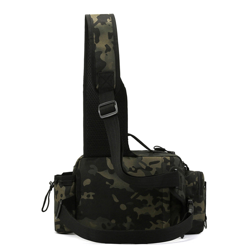 Fishing Tackle Bag Single Shoulder Crossbody Tactical Waist Pack Fish Lures Bag