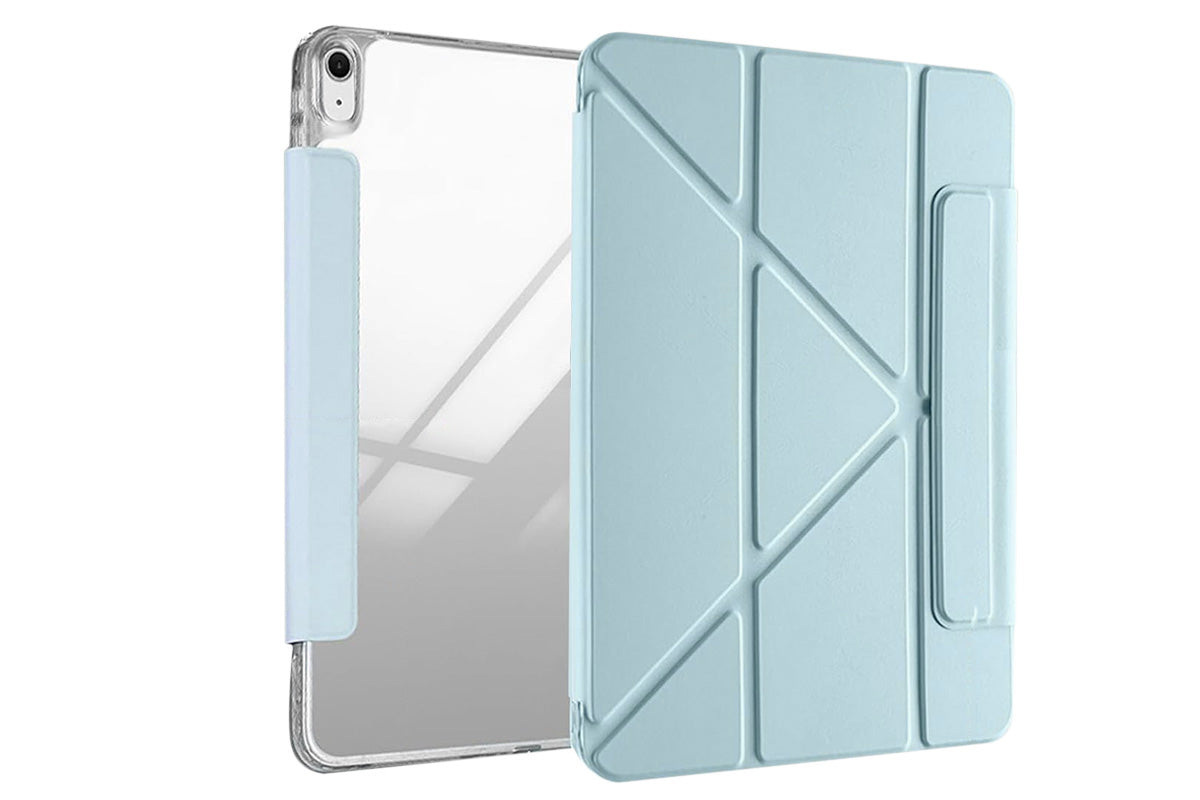 Anti-Bending PC Tablet Case with Multi-Angle Stand Pencil Holder for iPad