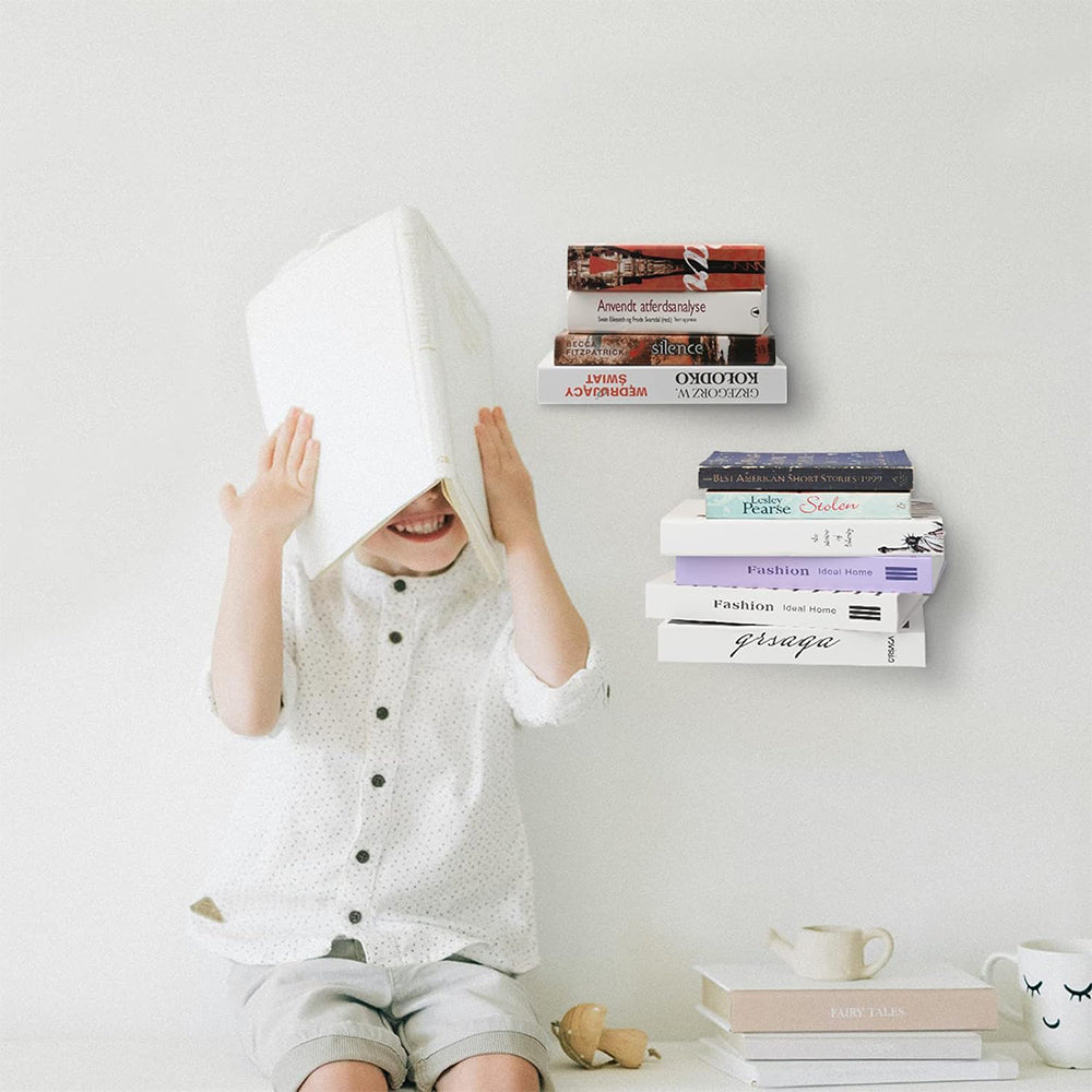 4Pcs Invisible Wall Mounted Bookshelf