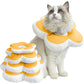 Cute Flower Cat Cone Collar Anti-Bite Lick Wound Healing Protective Neck Collar-Yellow