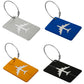 4Pcs Portable Aluminum Alloy Anti Loss Luggage Tags Travel ID Labels